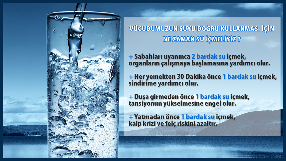 Vücudumuzun suyu doğru kullanması için ne zaman su içmeliyiz