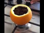 Portakal kabuğunda Türk kahvesi nasıl yapılır