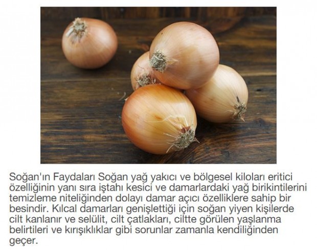 Kan yapımına yardımcı olur. Kalp çarpıntısını giderir. Mor Soğan suyu kalbi güçlendirmektedir, Taşıdığı esterler kanın pıhtılaşmasını önler. Kan basıncını (tansiyonu) düşürücü etkiye sahiptir. Şeker hastalığına karşı bol miktarda mor soğan yenir. Haberin devamı için tıklayın
