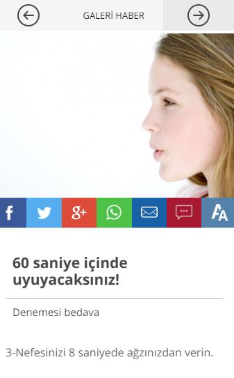 Bu yöntemle 60 saniyede uyuyacaksınız: Gece deliksiz uyku çekip, sabaha zinde bir başlangıç yapmak herkesin isteği ancak birçok insan uykusuzluk sorunu yaşıyor. Uykusuzluk çok sayıda nedenden kaynaklanıyor, beslenme uzmanlarına göre ise yiyip içtiklerimizin uykusuz gecelerdeki sorumluluğu düşündüğümüzden daha fazla. devam etmek için tıklayın.