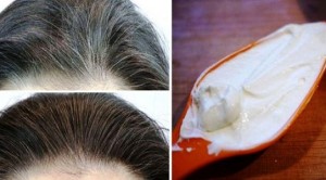 Beyazlayan saçlara yoğurt kürü